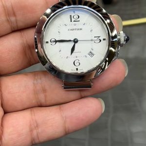 Bv Cartier Pasha Collection / 44mm Steel Bracelet Model with Leather Strap Included / Powered by Japanese Citizen 9019 Modified Original 1847MC Automatic Mechanical Movement